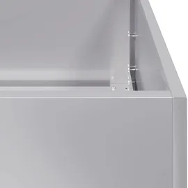 vidaXL Pflanzkübel 120 x 80 x 80 cm Silber
