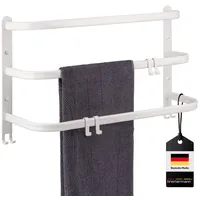 bremermann Wand-Handtuchhalter 3 gestufte Ablagen Weiß