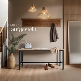 Tectake Sitzbank Fairfield Braun 108 x 32,5 x 50 cm