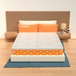 MiaSuite Topper aus Memory Foam 160x200 - 8 cm hoch, abziehbar, Gewebe Aloe Vera| Matratzenauflage H8