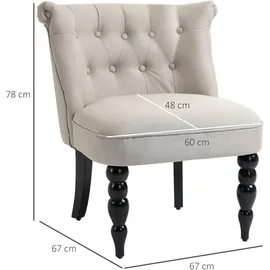 Homcom Relaxsessel Vintage Ruhesessel Relaxstuhl Polstersessel mit Knopfdesign