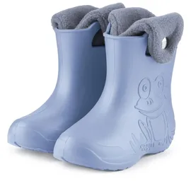 Ladeheid Eva Kinder Jungen Mädchen Gummistiefel Regenschuhe gefüttert Regenstiefel Gummischuhe LA-CA-04 (Hellblau, 34/35 Eu) - 34/35