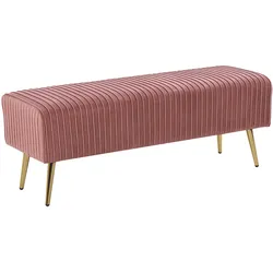 Bettbank Samtstoff rosa / gold 118 x 40 cm PATERSON