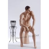 Eurotondisplay Schneiderpuppe Schaufensterpuppe Mann Beige sitzend stehend neu, Nicht zutreffend