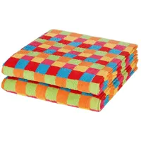 CAWÖ Lifestyle-7017 Duschtuch-Set - 2er-Set Mehrfarbig Hellbraun