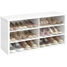 VASAGLE Schuhbank 29,5 x 100 x 50 cm wolkenweiß