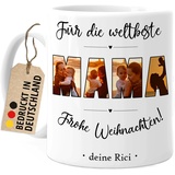 Tassenliebling® Mama Tasse mit Fotos personalisiert - Fototasse mit eigenen Bildern selbst gestalten - Muttertagsgeschenk, Geburtstagsgeschenk, Weihnachten Geschenk für die beste Mama