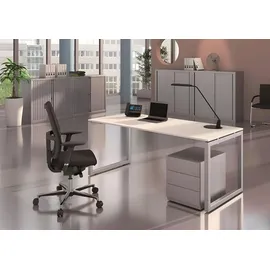 BISLEY Schreibtisch Cito Ahorn / Weiß