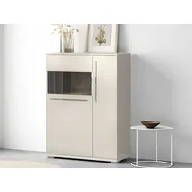 OTTO home Highboard Piano Vitrine 123 x 90 x 40,2 cm Beige