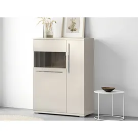 OTTO home Highboard Piano Vitrine 123 x 90 x 40,2 cm Beige