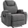 deluke Lounger Sessel PORTO Stoff 83 x 105 x 94 cm Grau mit Wärmefunktion/Liegeposition/Massagefunktion
