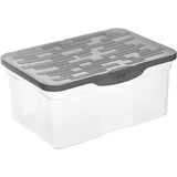 Rotho Ranger Aufbewahrungsbox 13l mit Deckel, Kunststoff (PP) BPA-frei, anthrazit, A4/13l (39.0 x 27.0 x 17.5 cm)