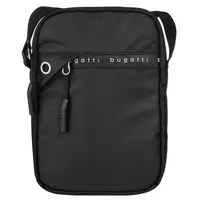 Bugatti Blanc DeLight Schultertasche klein, Umhängetasche aus Tarpaulin & Nylon, schwarz
