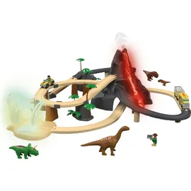 Lupilu® Holz Eisenbahn Set XL Dinoland Buchenholz Spielzeug Kinderbahn 3+