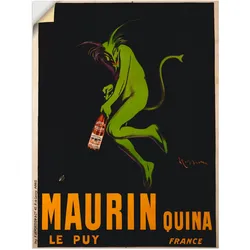 Artland Wandbild »Maurin Quina. Um 1922«, Schilder, (1 St.), als Leinwandbild, Poster, Wandaufkleber in verschied. Größen Artland Farbe Bild(er): schwarz