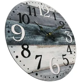 Mobili Rebecca Mobili Wanduhr, Grau blau ø 33,8 cm