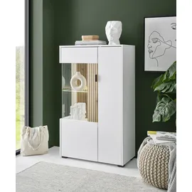 Home Affaire Vitrine Hudson 75 x 38 x 125 cm Weiß