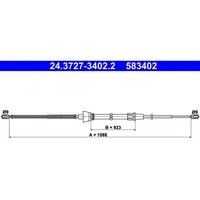 ATE Handbremsseil Hinten 24.3727-3402.2 für Seat Ibiza IV Skoda