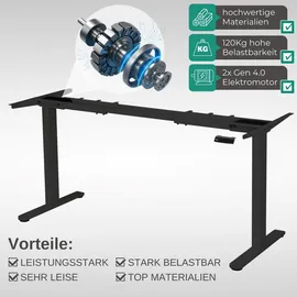 Albatros Höhenverstellbares Schreibtisch Tischgestell elektrisch LIFT S5 120Kg belastbar 120 x 0 x 0