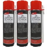 2K ZARGENSCHAUM B2  3x 400ml Montageschaum Türschaum Bauschaum Schnellschaum