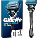 Gillette ProShield Chill Nassrasierer Herren, Rasierer + 1 Rasierklinge mit 5-fach Klinge, Geschenk für Männer