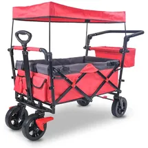 Varan Motors Bollerwagen mit Dach faltbar rot