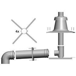 Wolf Anschluss-Set DN60/100 - C93x DN80 im Schacht, Abdeckung PP 2651752