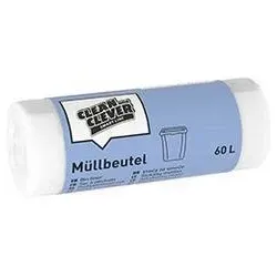 Stammartikel Müllbeutel Smart Line Clean and Clever 60l weiß SMA 73