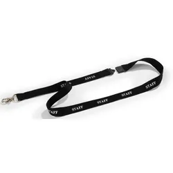 Durable Textilband Staff für Namensschilder/Ausweishalter 44cm schwarz VE=6x10 Stück