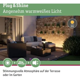 Paulmann Plug & Shine LED Bodeneinbauleuchte 8 W eckig Anthrazit IP67 3000 K