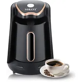 Kavolet Elektrische türkische Kaffeemaschine mit 250 ml/1 Tasse Kaffeekanne, 1-Tassen-Espressomaschine, 600 W Heizkaffeekanne, 5 Minuten schnelle Zubereitung mit Induktion, Tropfschutzfunktion