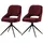 MCW 2er-Set Esszimmerstuhl MCW-N73, Küchenstuhl, drehbar Auto-Return, Stoff/Textil Chenille (490g/m2) Öko-Tex ~ bordeaux