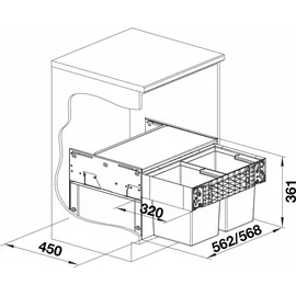 Blanco Select II Compact 34 l Grau