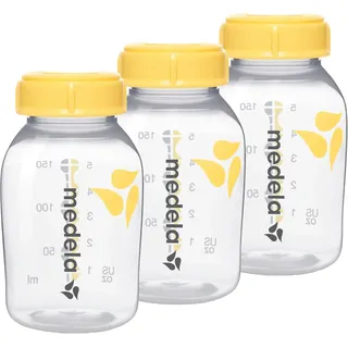Medela Flaschen zur Aufbewahrung von Muttermilch | BPA-frei | Packung à 3 × 150 ml