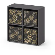 Vicco Tetra Raumteiler 72,6 x 72 cm Schwarz