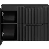 [en.casa] Waschtisch Skelbolu 80x60x40 cm Schwarz