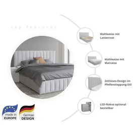INOSIGN Polsterbett INOSIGN "Effy erhältlich in der Breite 180x200cm", beige (cream), B:203cm H:117cm L:217cm, Betten, Polsterbett, wahlweise mit Lattenrost und King-Matratze (28cm)