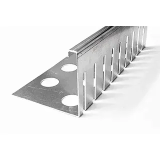 Kiesfangleiste klein gelocht Aluminium axb= 80 x 100mm 1,5 x 2.000mm