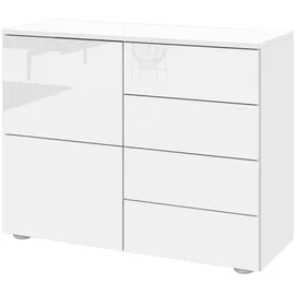 borchardt Möbel Kommode BORCHARDT MÖBEL, weiß (weiß, hg), B:93cm H:72cm T:35cm, Spanplatte, Sideboards, Kommode, Drucköffner (Push-To-Open), höhenverstellbare Einlegeböden
