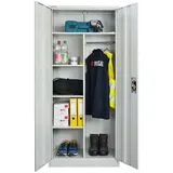 Proregal Flügeltürenschrank Elephant 180 x 80 x 40 cm Grau