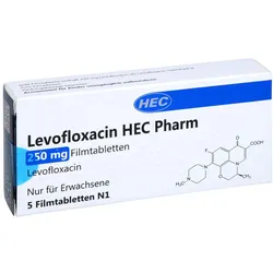 LEVOFLOXACIN HEC Pharm 250 mg Filmtabletten 5 St