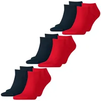 Tommy Hilfiger Herren Sneaker Socken FLAG Sport Baumwolle - 4er 6er 8er Multipack in 39-42 6 Paar Tommy Blau 6er Pack