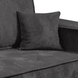 petits-meubles Schlafcouch Cord 4-Sitzer Dunkelgrau
