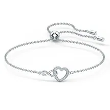 Swarovski Armband Swa Infinity Heart, weiss, rhodiniert