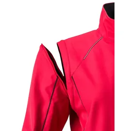James & Nicholson Damen Softshelljacke mit abzippbaren Ärmeln - Farbe: rot, schwarz - Größe XXL