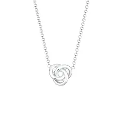 Kette mit Anhänger ELLI "Anhänger Knoten 925 Sterling Silber", silber, Halsketten, Damen, 45, Silber 925 (Sterlingsilber), L: 45cm