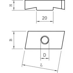 OBO 1147138 Gleitmutter für Profilschiene MS4022 M12 Edelstahl, rostfrei blank, nachbehandelt MS40SN M12 A4 - 50 Stück