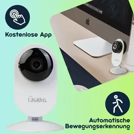 casativo Hochauflösende Full-HD-IP-Überwachungskamera Weiß
