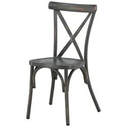 Tablas Gartenstuhl stapelbar dunkel grau.