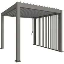 Biohort Lamellenseitenwand zu Pergola 10 x 235 x 327 cm Quarzgrau-Metallic